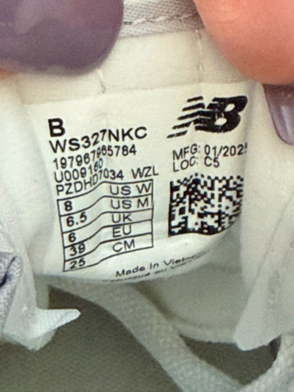 NEW 👟New Balance WS327NKC Raincloud/Reflection Sz. US 8 Women/6.5 Men - Picture 14 of 14